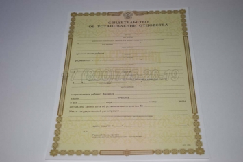 Свидетельство об Установлении Отцовства 2008г в Москве